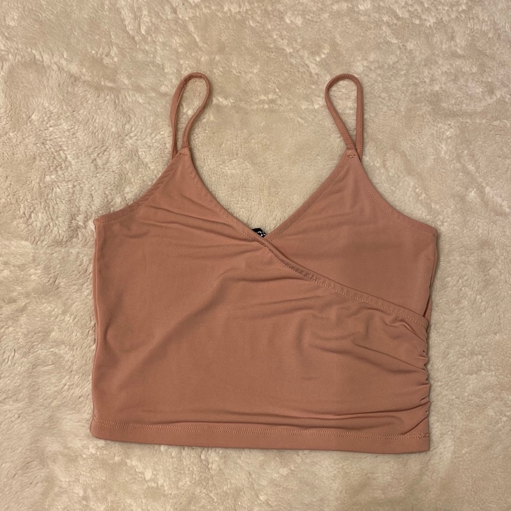H&M pink cropped tank top